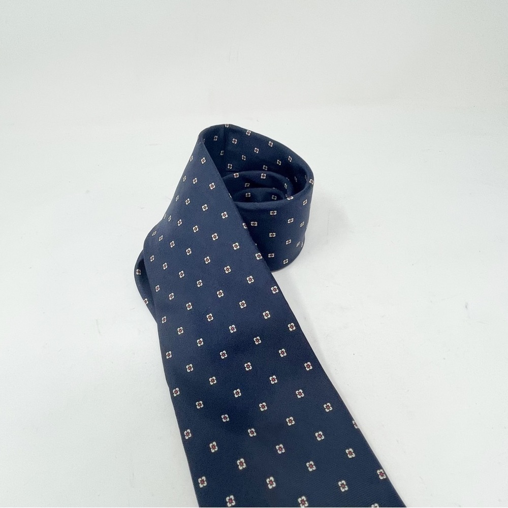 Vintage SOLOMON’S Men’s Blue Geometric Print LIBERTY LONDON Neck Tie USA Made - Picture 2 of 5